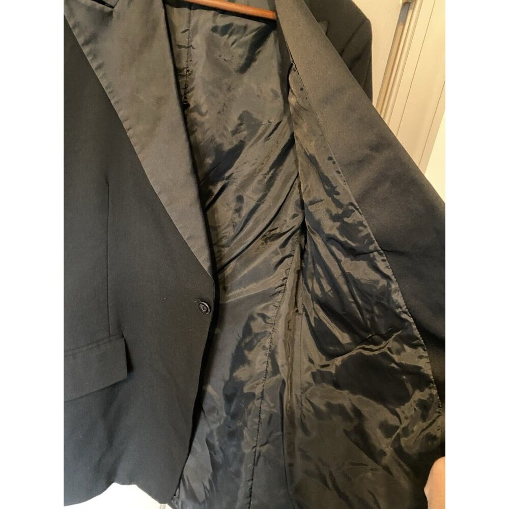 After Six Black Tuxedo Jacket Men's 40 Extra Long Single Breasted 1 Button - Picture 6 of 9